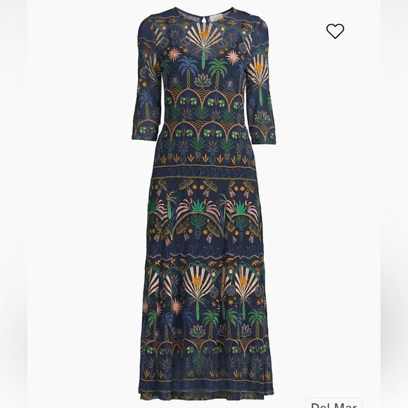 Nwt Johnny Was
Nova Paneled Midi-Dress Embroidered Del Mar Navy - Picture 2 of 11